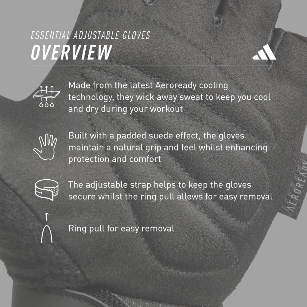 ถุงมือ Essential Adjustable ADIDAS ADGB-12453-NL สีเขียว ไซส์S